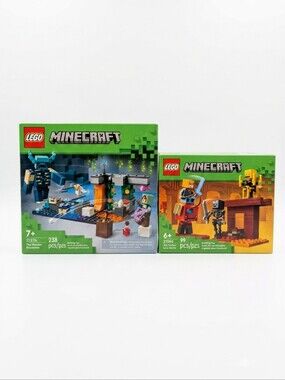 LEGO Minecraft Lot of 2 - 21266 The Lava Battle & 21274 The Warden Encounter